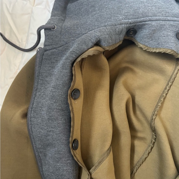 Anthropologie Olive and Gray Hooded Jacket - Picture 2 of 7
